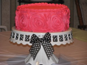 Easy Rose Swirl Cake