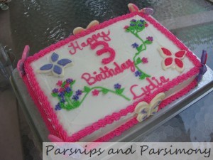 3rd Birthday Butterfly Cake
